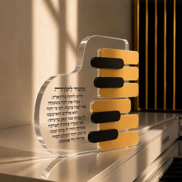 ⁦מגן הוקרה פסנתר מזמור לתודה⁩ – תמונה ⁦6⁩